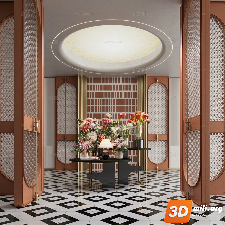 Lobby Decoration Skp Files 
